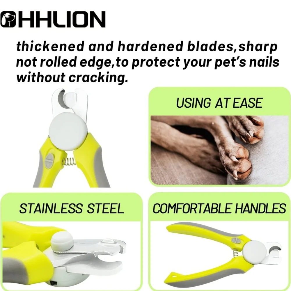 OHHLION Dog & Cat Nail Clippers and Trimmers, with LED Lights and Safety Guards